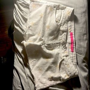 Tinseltown white shorts with stars